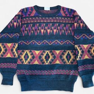 Oversized Medium Vintage 90’s Meister Wool Blend Sweater. Like new! Multicolored